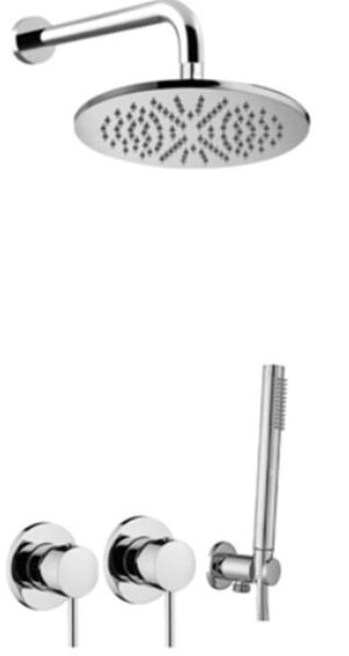 emmevi rubinetterie piper zestaw natryskowy podtynkowy l-200mm fi-22.5cm chrom (pi010zsc3a.cr) 