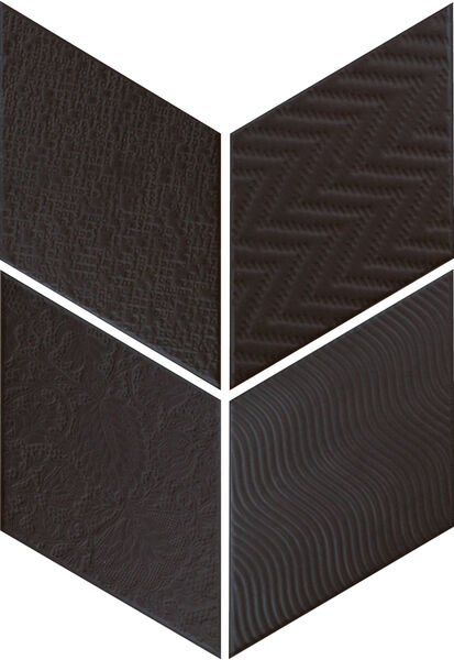 equipe ceramicas rhombus black gres 14x24 (21295) 