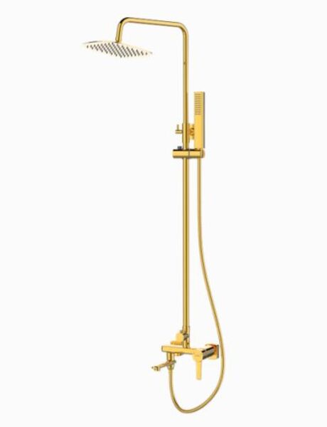invena glamour deszczownica z baterią wannowo-natryskową złota (au-05-b09-v) 