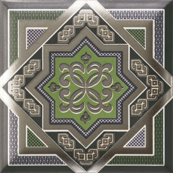 mainzu ceramica zoco green dekor 15x15 