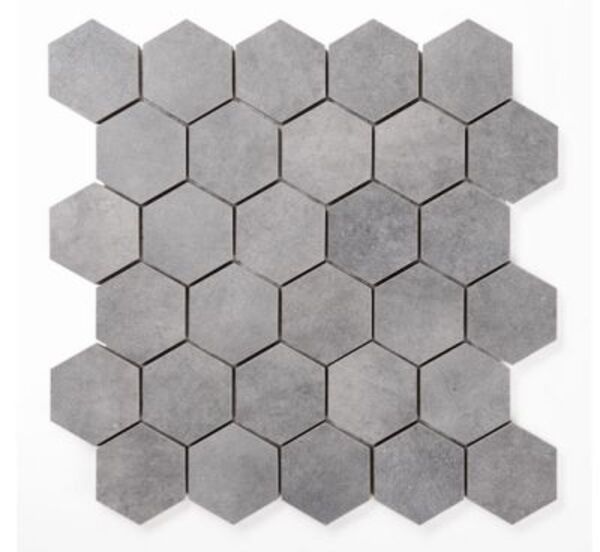 manufaktura mozaik heksagon dark grey mozaika 30x30 