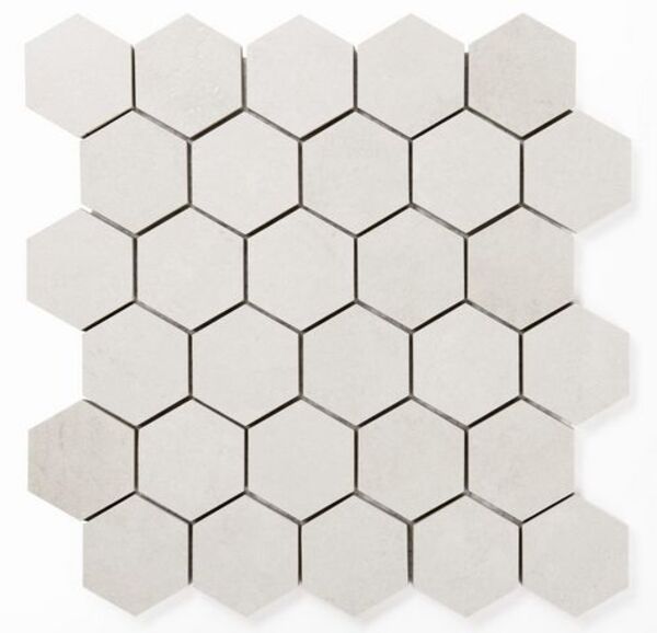 manufaktura mozaik heksagon light grey mozaika 30x30 