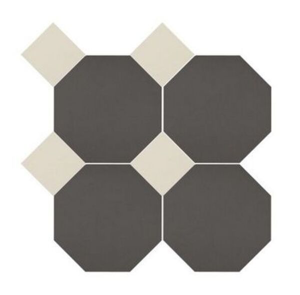 manufaktura mozaik oktagon czarno biały mozaika 34x34 