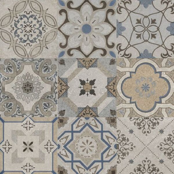 netto savannah silver patchwork gres matt rektyfikowany 60x60 
