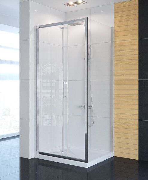 new trendy alta kabina prostokątna. szkło czyste 6mm 90x80x195 (d-0088a/d-0078b) 
