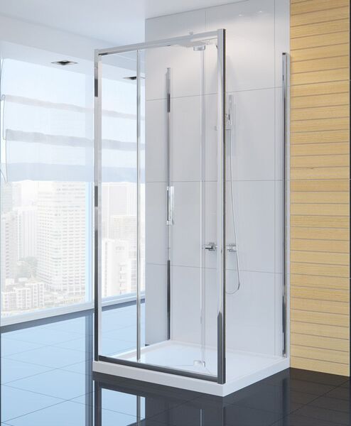 new trendy alta kabina przyścienna. szkło czyste 6mm 90x90x195 (k-0447) 