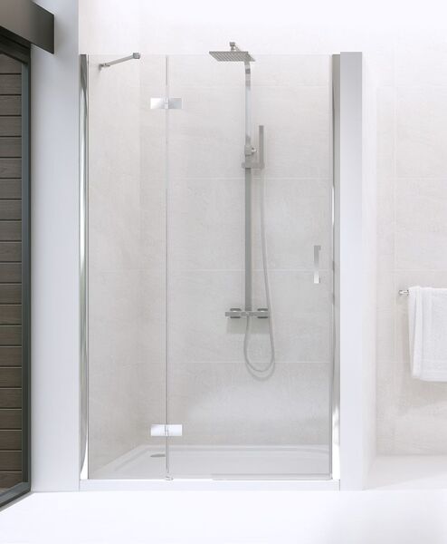 new trendy new renoma drzwi prysznicowe wnękowe lewe. szkło czyste 6mm 100x195 (d-0099a) 