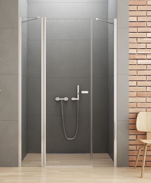new trendy new soleo plus drzwi prysznicowe wnękowe. szkło czyste 6mm 140x195 (d-0174a) 