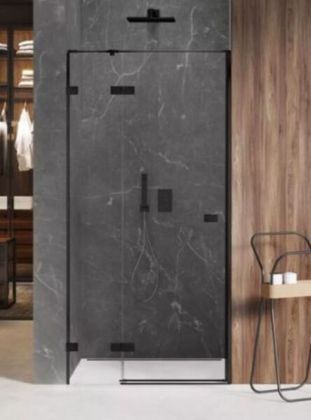 new trendy avexa black drzwi prysznicowe wnękowe prawe. szkło czyste 6mm 110x200 (exk-1553) 