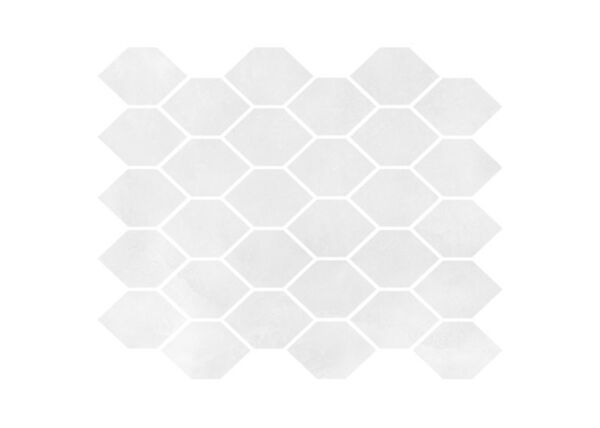 nowa gala aquamarina m-h-aqm01 biały heksagon mozaika poler 27x32 