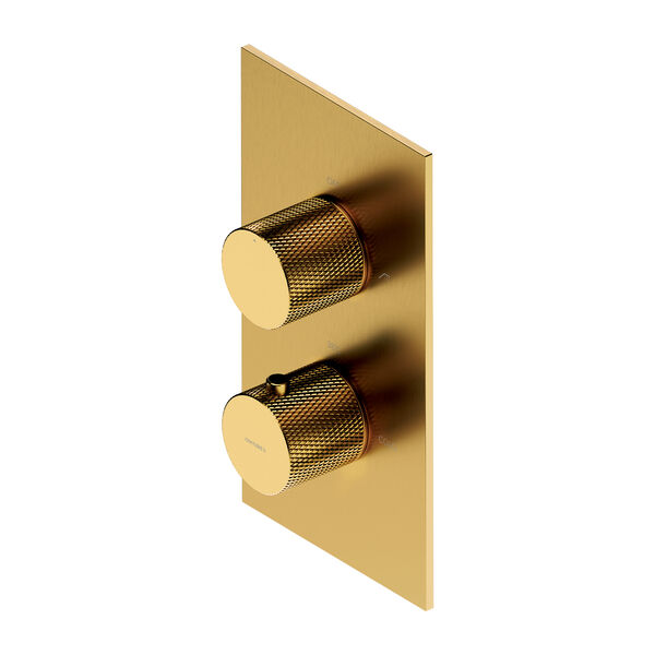 omnires contour bateria prysznicowo-wannowa podtynkowa termostatyczna złoty szczotkowany (ct8036glb) 