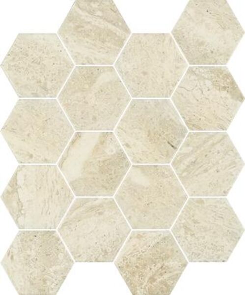 paradyż sunlight stone beige hexagon mozaika 22x25.5 