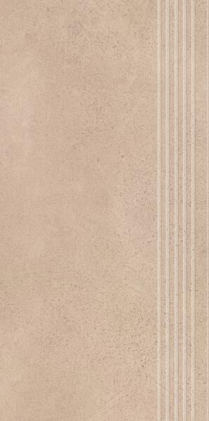 paradyż silkdust beige stopnica prosta nacinana mat 29.8x59.8 