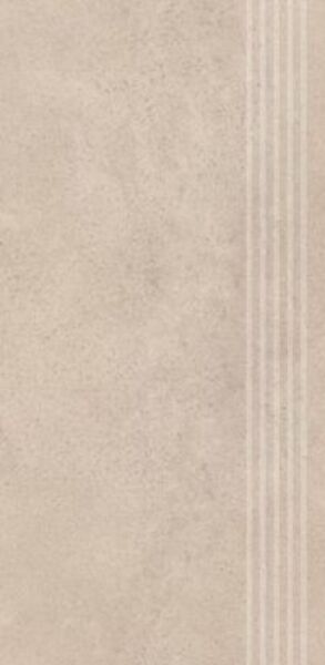 paradyż silkdust beige stopnica prosta nacinana półpoler 29.8x59.8 