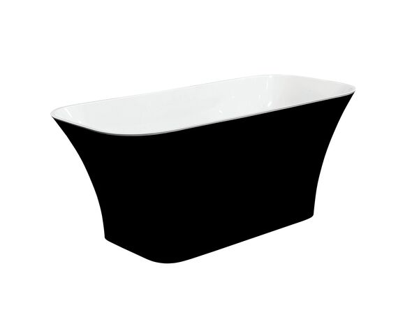besco assos black & white 160 wanna wolnostojąca + klik-klak grafitowy 160x70 (wmd-160-awgr) 