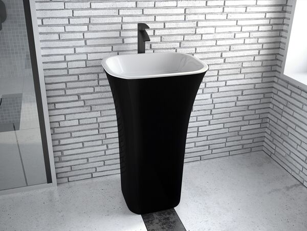 besco assos black & white umywalka wolnostojąca 40x50x85 (umd-a-wobw) 