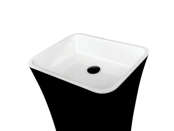 besco assos s-line black & white umywalka wolnostojąca 40x50x85 (umd-ap-wobw) 