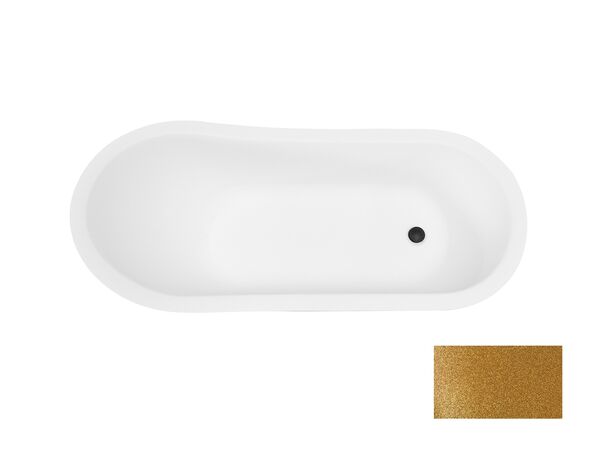 besco otylia glam 170 złota + nogi złote wanna wolnostojąca retro 170x77 (wko-170-gzg) 