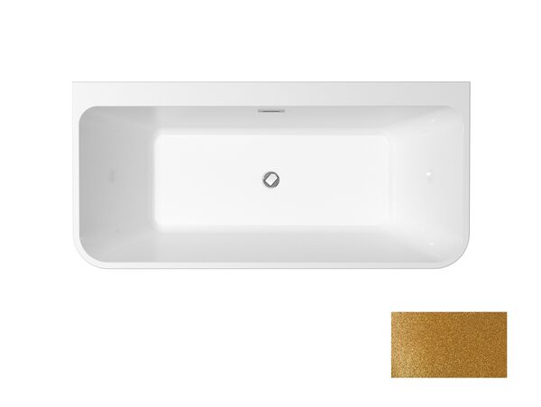 besco varya glam 150 złota wanna wolnostojąca + maskownice złote 150x75 (wa-150-vrzz) 