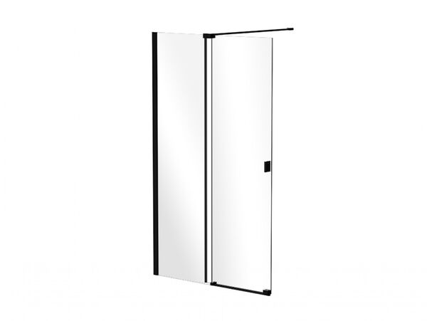 besco vayo black 110 kabina prysznicowa walk in szkło przejrzyste 110x200 (vyb-110-200c) 