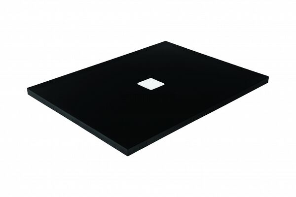 besco nox black 140 ultraslim brodzik prostokątny czarny z białą kratką 140x90x3.5 