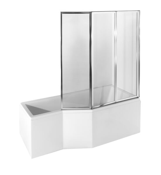 besco integra 170 kabino-wanna z parawanem 3-skrzydłowym prawa 170x75 (#wai-170-pp3) 