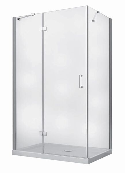 besco viva 100 l kabina prostokątna lewa szkło przejrzyste 100x80x195 (vpl-100-195c) 