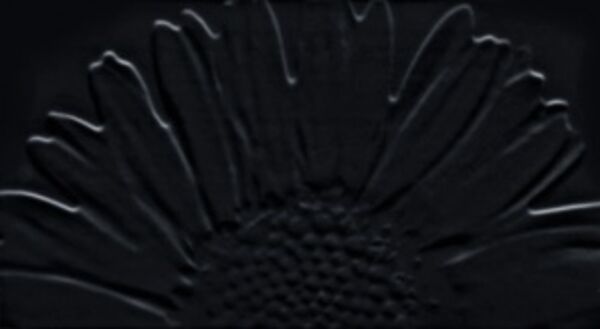 tubądzin colour black sunflower dekor 32.7x59.3 