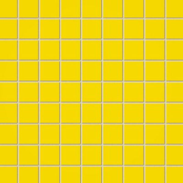 tubądzin pastel mozaika ścienna kwadratowa żółta mat 30.1x30.1 