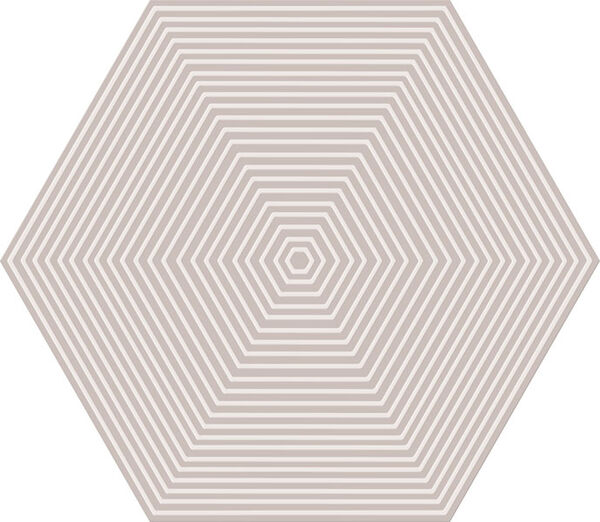 tubądzin cielo e terra beige geometry 1 mat dekor 19.2x22.1x1 