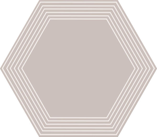 tubądzin cielo e terra beige geometry 2 mat dekor 19.2x22.1x1 