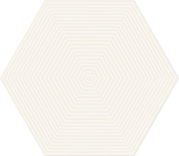 tubądzin cielo e terra bianco geometry 1 mat dekor 19.2x22.1x1 