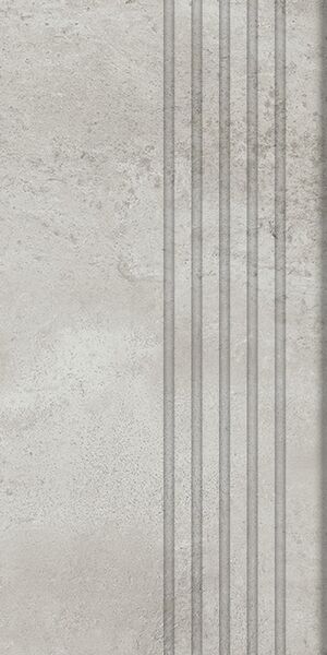 tubądzin epoxy grey stopnica mat 29.6x59.8 