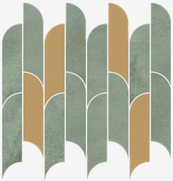 tubądzin tissue green mozaika 27.2x29.8 