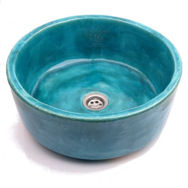 dekornia umywalka artystyczna ceramiczna. nablatowa um5d duża kolor: turkusowy 