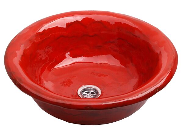 dekornia umywalka artystyczna ceramiczna um10j kolor: czerwony 