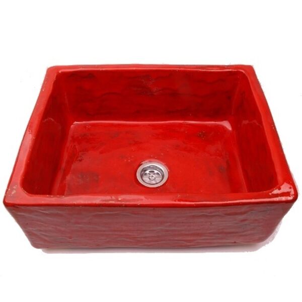 dekornia umywalka artystyczna ceramiczna um13j średnia kolor: czerwony 