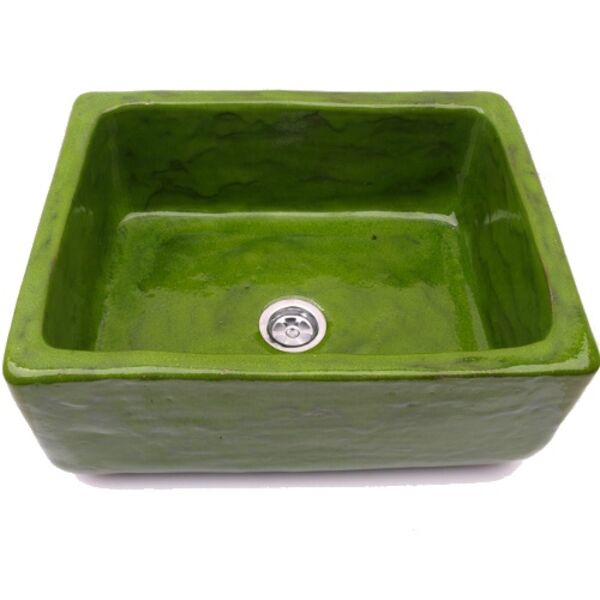 dekornia umywalka artystyczna ceramiczna um13k średnia kolor: zielony 