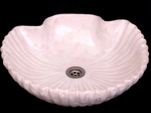 dekornia umywalka artystyczna ceramiczna um20d muszla duża kolor: biały 