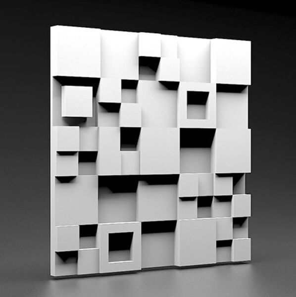 zicaro luna white flash 3d panel ścienny 52x52 