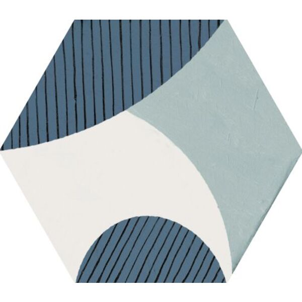 aparici lined ribbon hexagon gres 25x29 płytki heksagonalne matowe wzorzyste