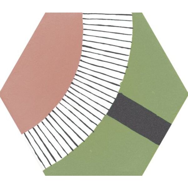 aparici lined spring hexagon gres 25x29 płytki heksagonalne matowe wzorzyste