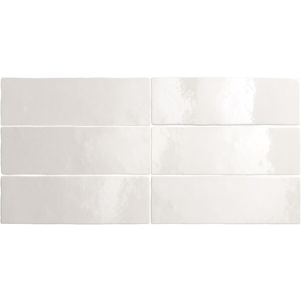 equipe artisan white płytka ścienna 6.5x20 (24464) płytki equipe ceramicas imitujące cegłę białe