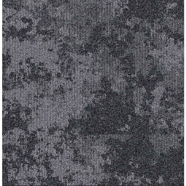 burmatex snowfall 35704 black night płytka dywanowa 50x50 