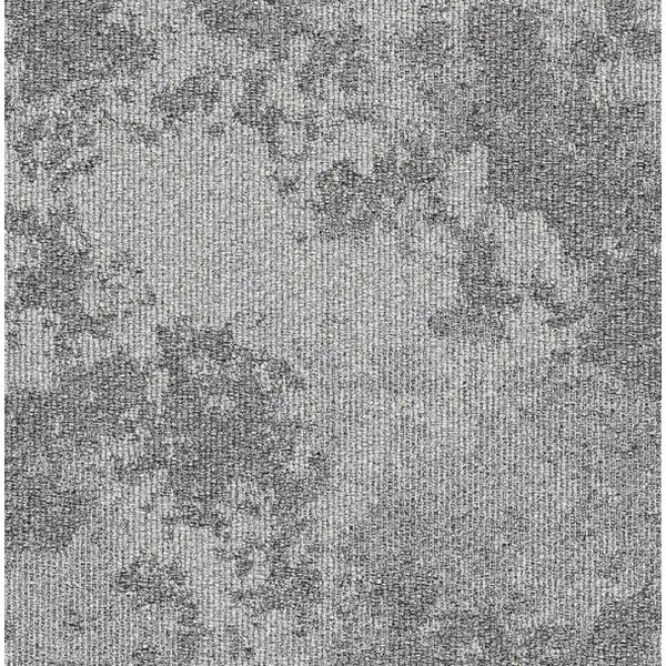 burmatex snowfall 35708 silver drizzle płytka dywanowa 50x50 
