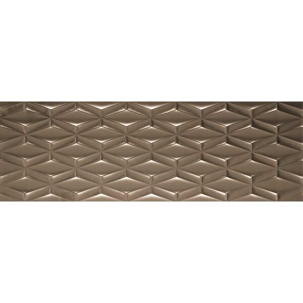aparici neutral copper rhombus dekor 29.75x89.46 płytki hiszpańskie do łazienki brązowe w stylu glamour matowe rektyfikowane strukturalne