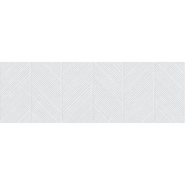 peronda ghent white dekor 33.3x100 (40351) białe płytki w jodełkę