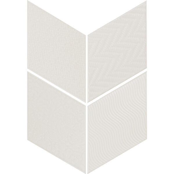 equipe rhombus white gres 14x24 (21294) białe płytki w jodełkę