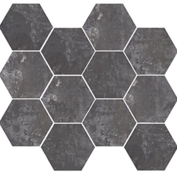 aparici harlem anthracite hexagonal mozaika 28x30 płytki heksagonalne hiszpańskie do salonu matowe