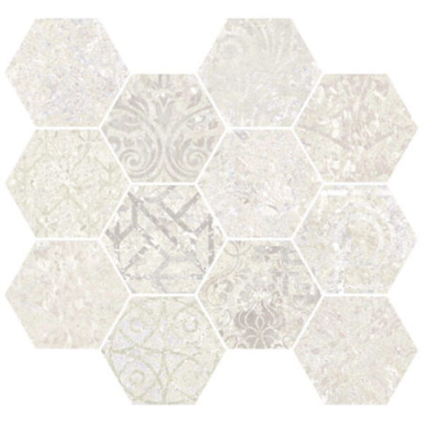 aparici bohemian sand natural hexagonal mozaika 28x30 płytki gres heksagonalne hiszpańskie do salonu patchwork